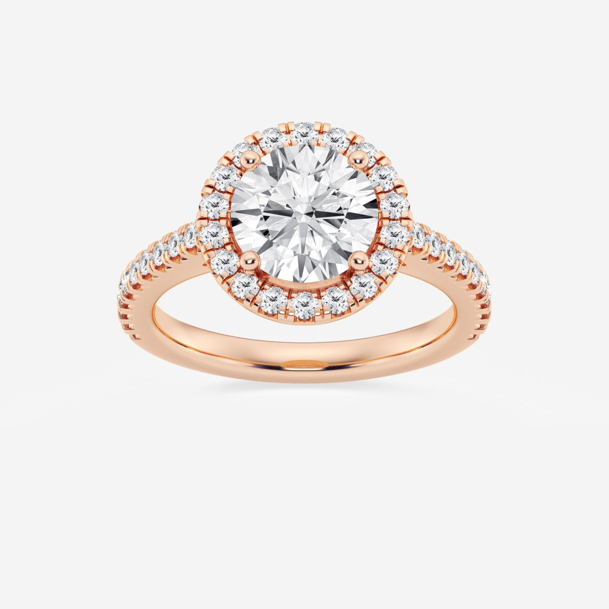 Savannah - French Pave Halo Engagement Ring