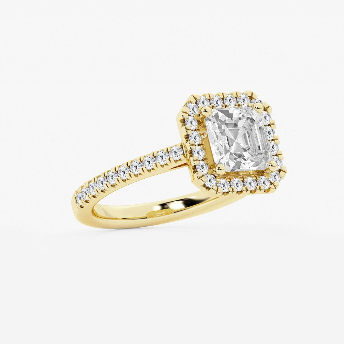 Savannah - French Pave Halo Engagement Ring