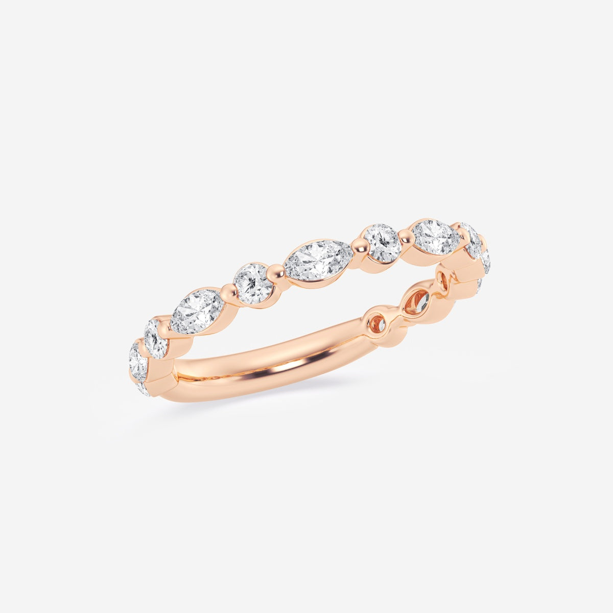 Gia - Artistic Floating Design Wedding Ring