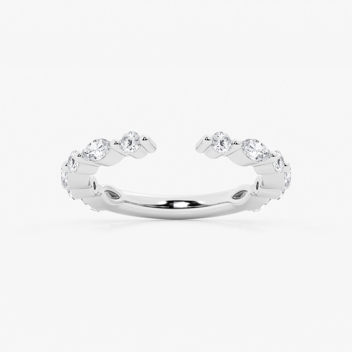 Evie - Bold Marquise and Round Band Wedding Ring