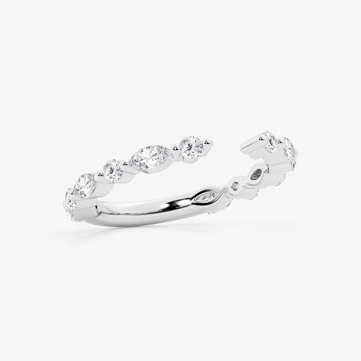 Evie - Bold Marquise and Round Band Wedding Ring