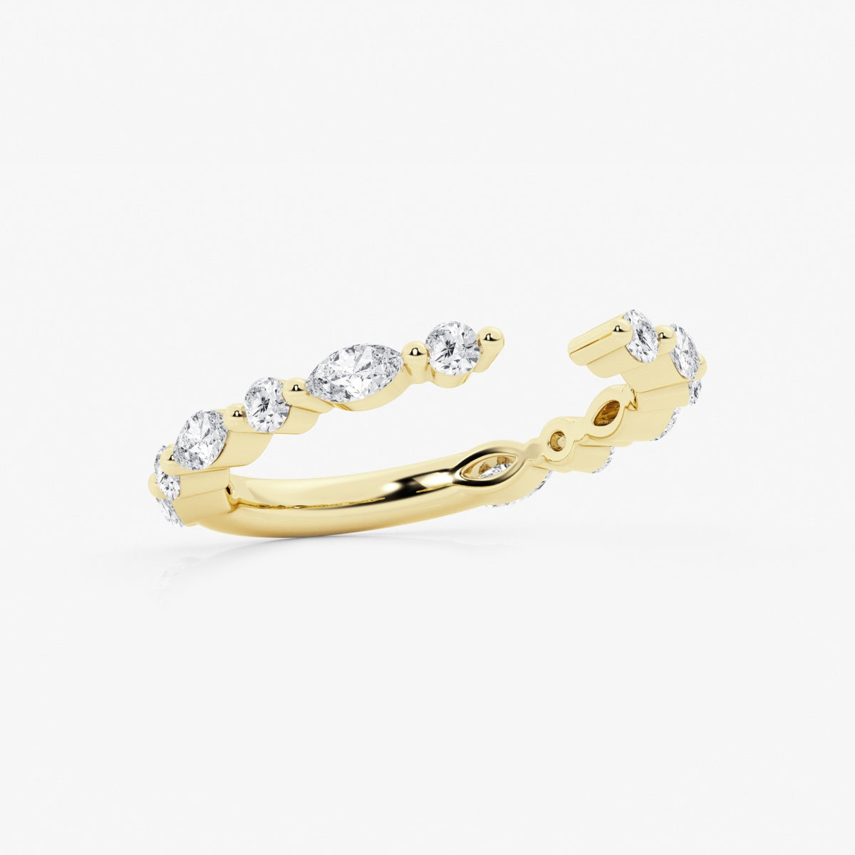 Evie - Bold Marquise and Round Band Wedding Ring