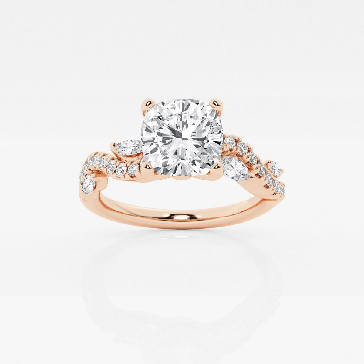 Scarlett - Vine-Inspired Side Stones Engagement Ring