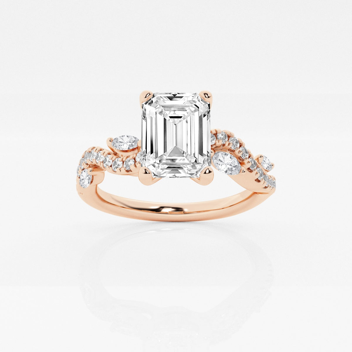 Scarlett - Vine-Inspired Side Stones Engagement Ring