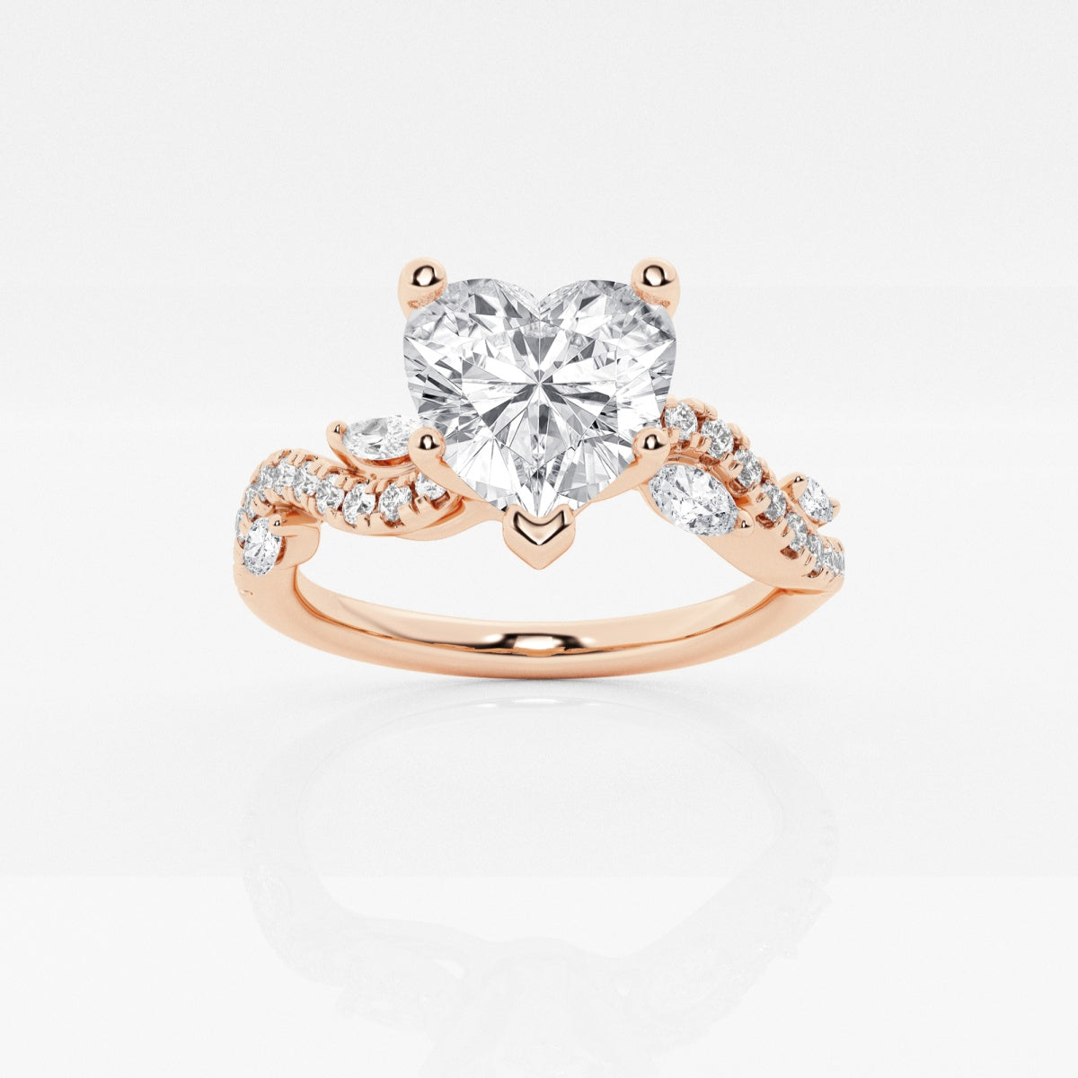 Scarlett - Vine-Inspired Side Stones Engagement Ring