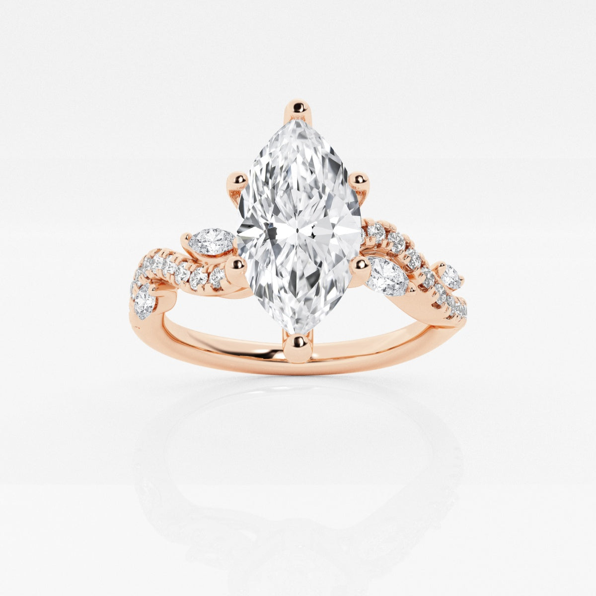 Scarlett - Vine-Inspired Side Stones Engagement Ring