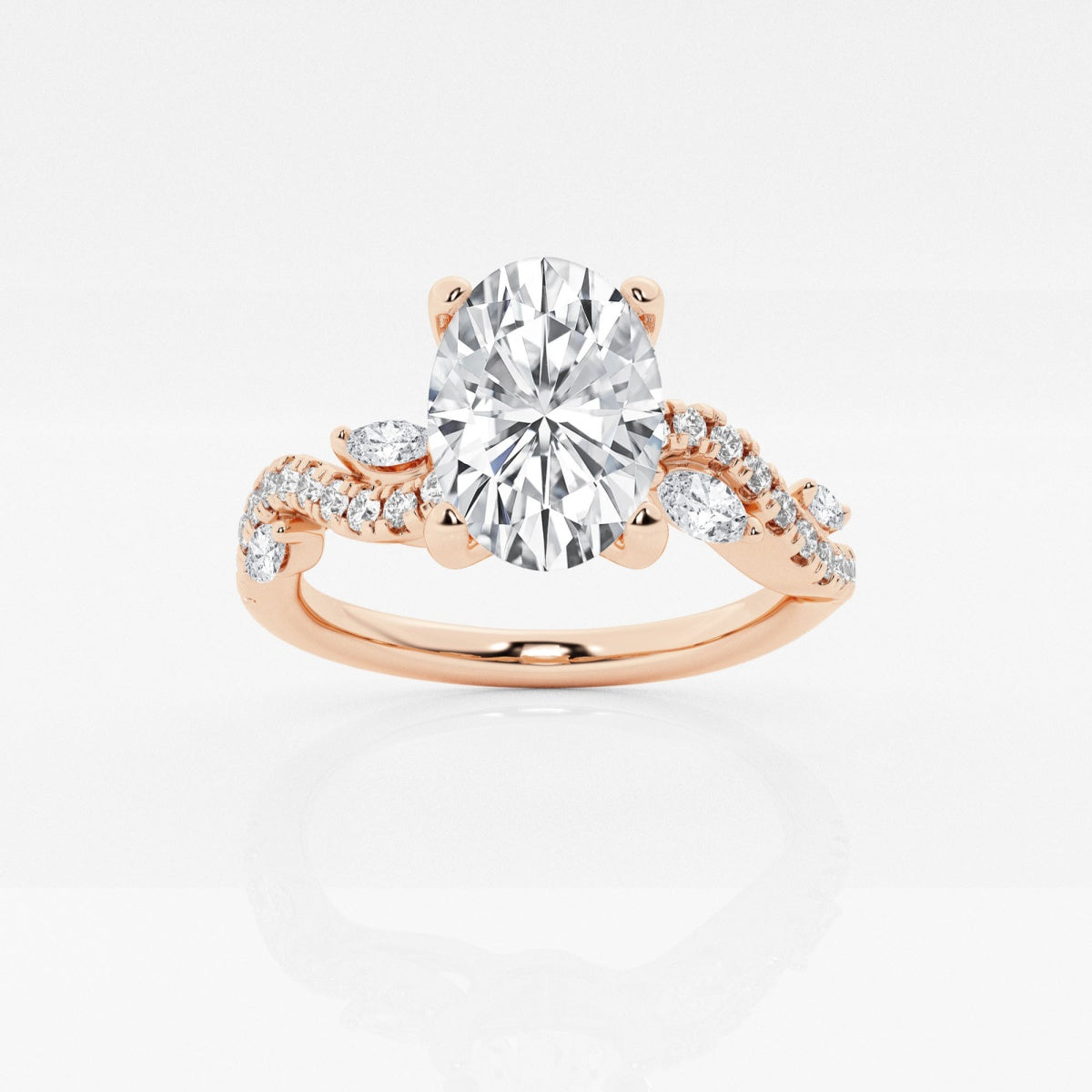 Scarlett - Vine-Inspired Side Stones Engagement Ring