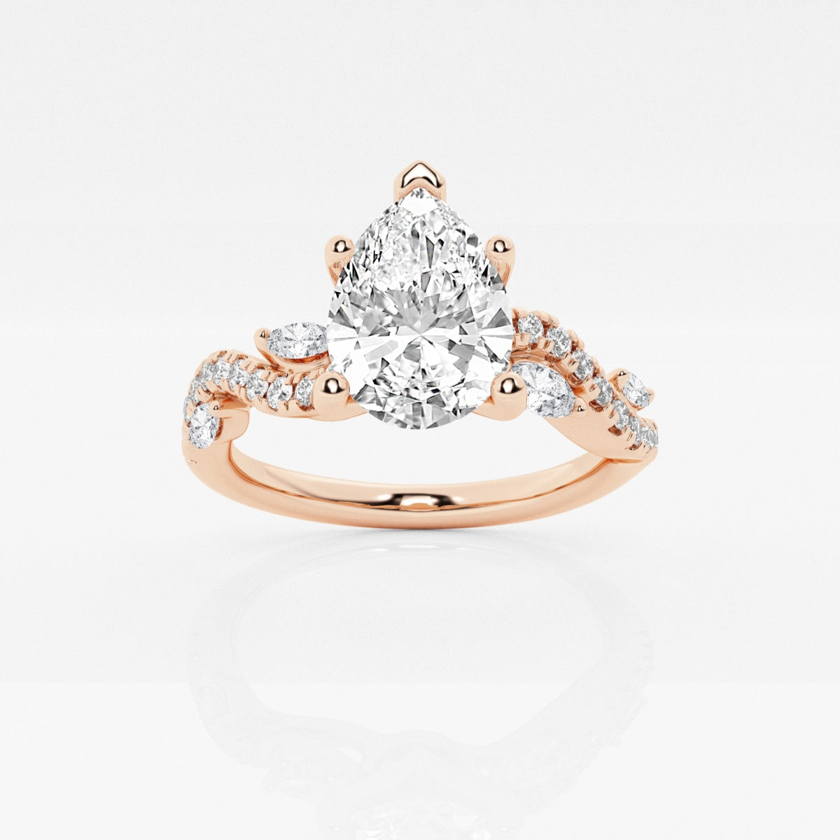Scarlett - Vine-Inspired Side Stones Engagement Ring
