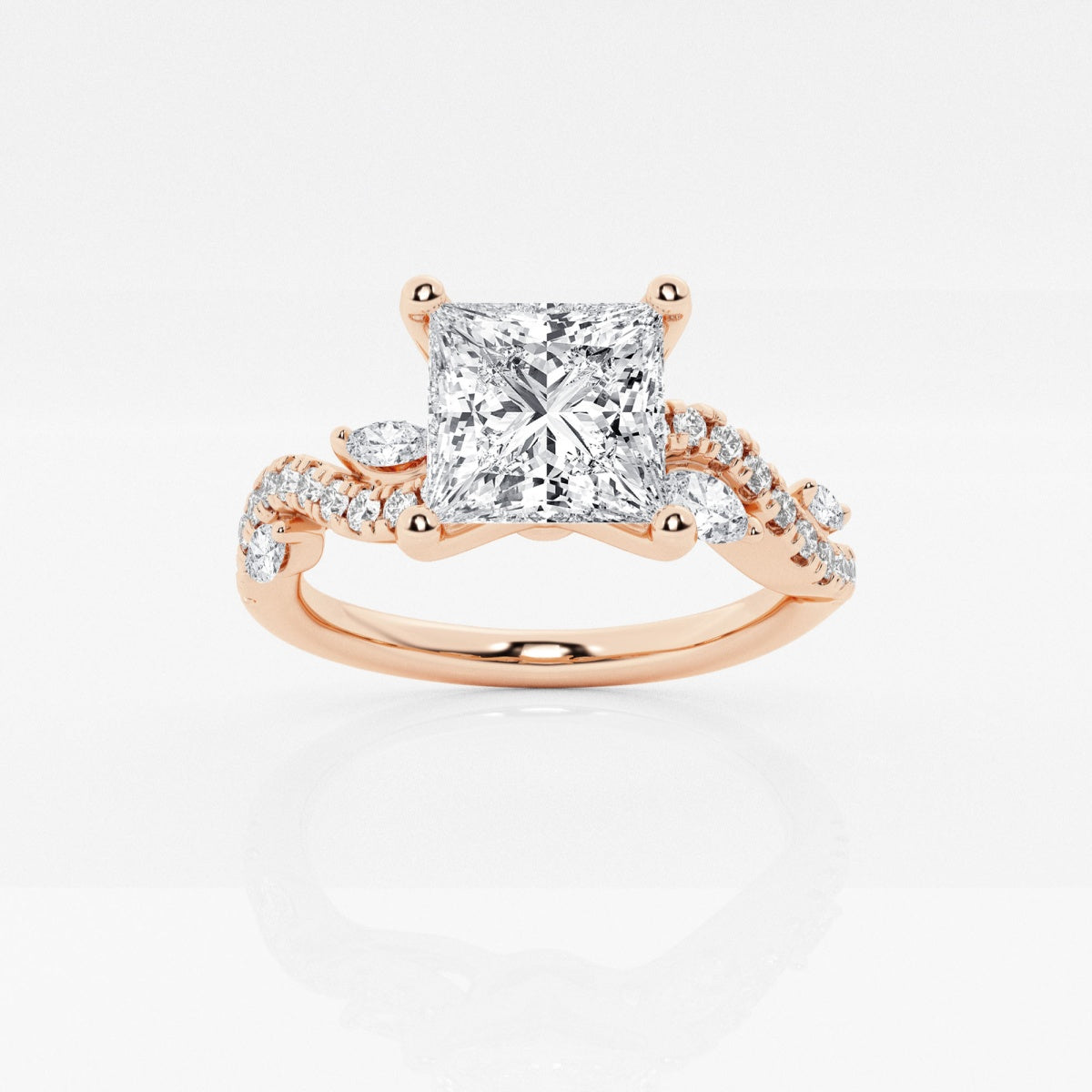 Scarlett - Vine-Inspired Side Stones Engagement Ring