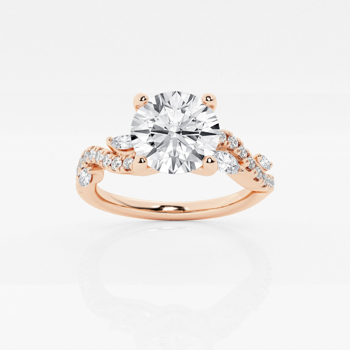Scarlett - Vine-Inspired Side Stones Engagement Ring