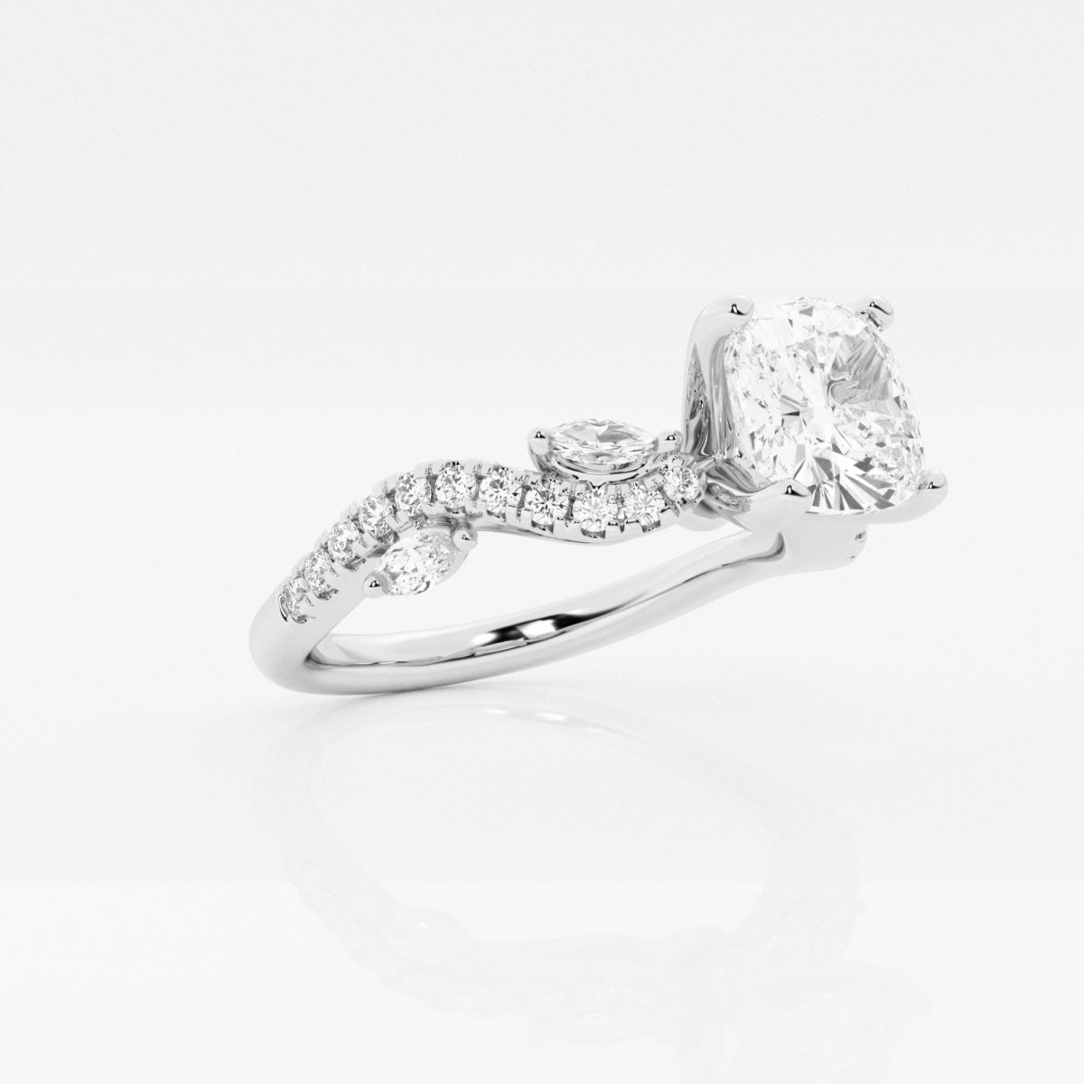 Scarlett - Vine-Inspired Side Stones Engagement Ring