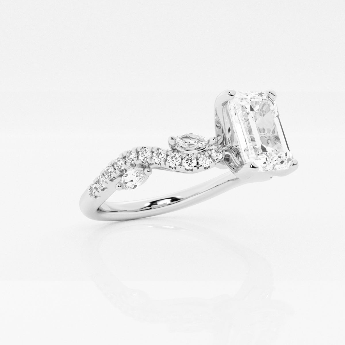 Scarlett - Vine-Inspired Side Stones Engagement Ring