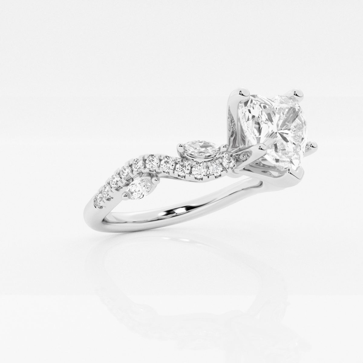 Scarlett - Vine-Inspired Side Stones Engagement Ring