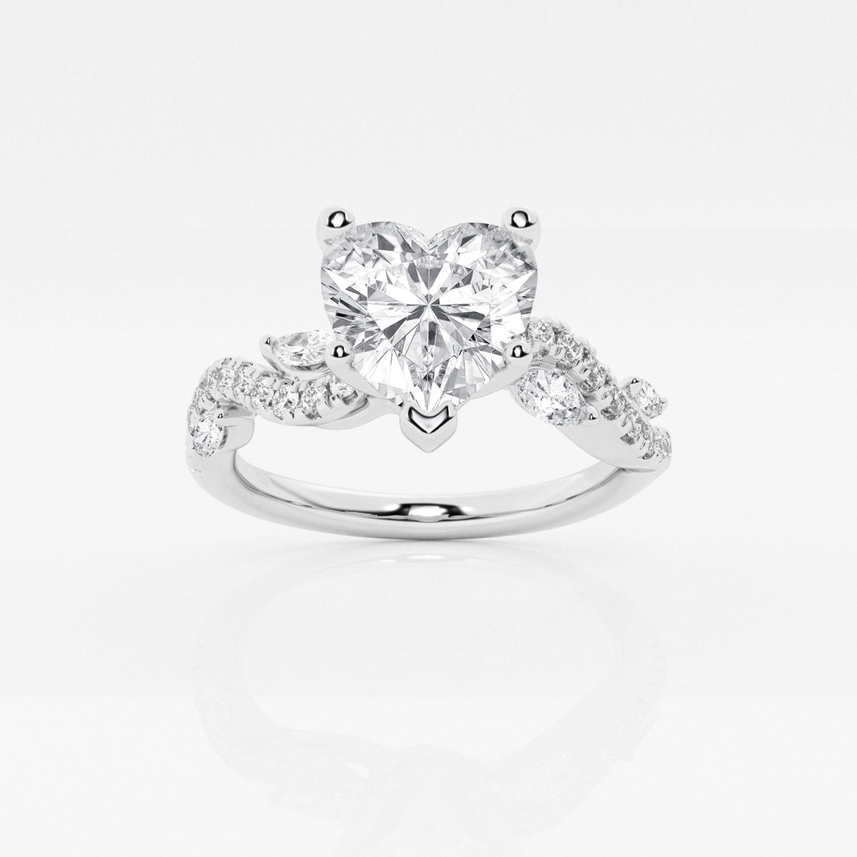 Scarlett - Vine-Inspired Side Stones Engagement Ring