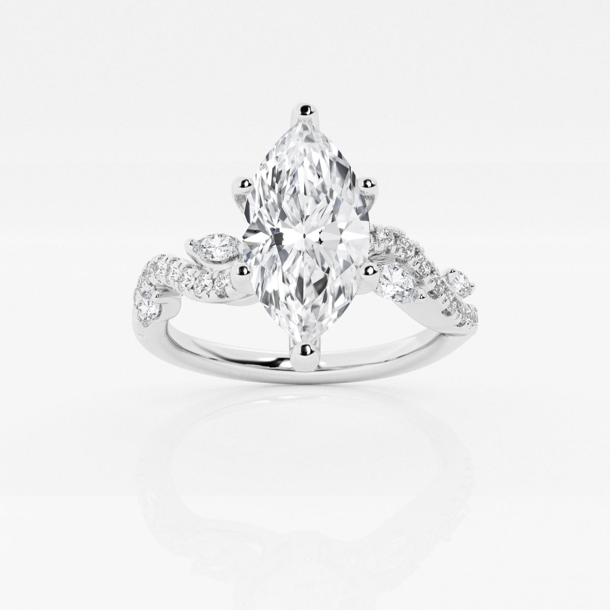 Scarlett - Vine-Inspired Side Stones Engagement Ring
