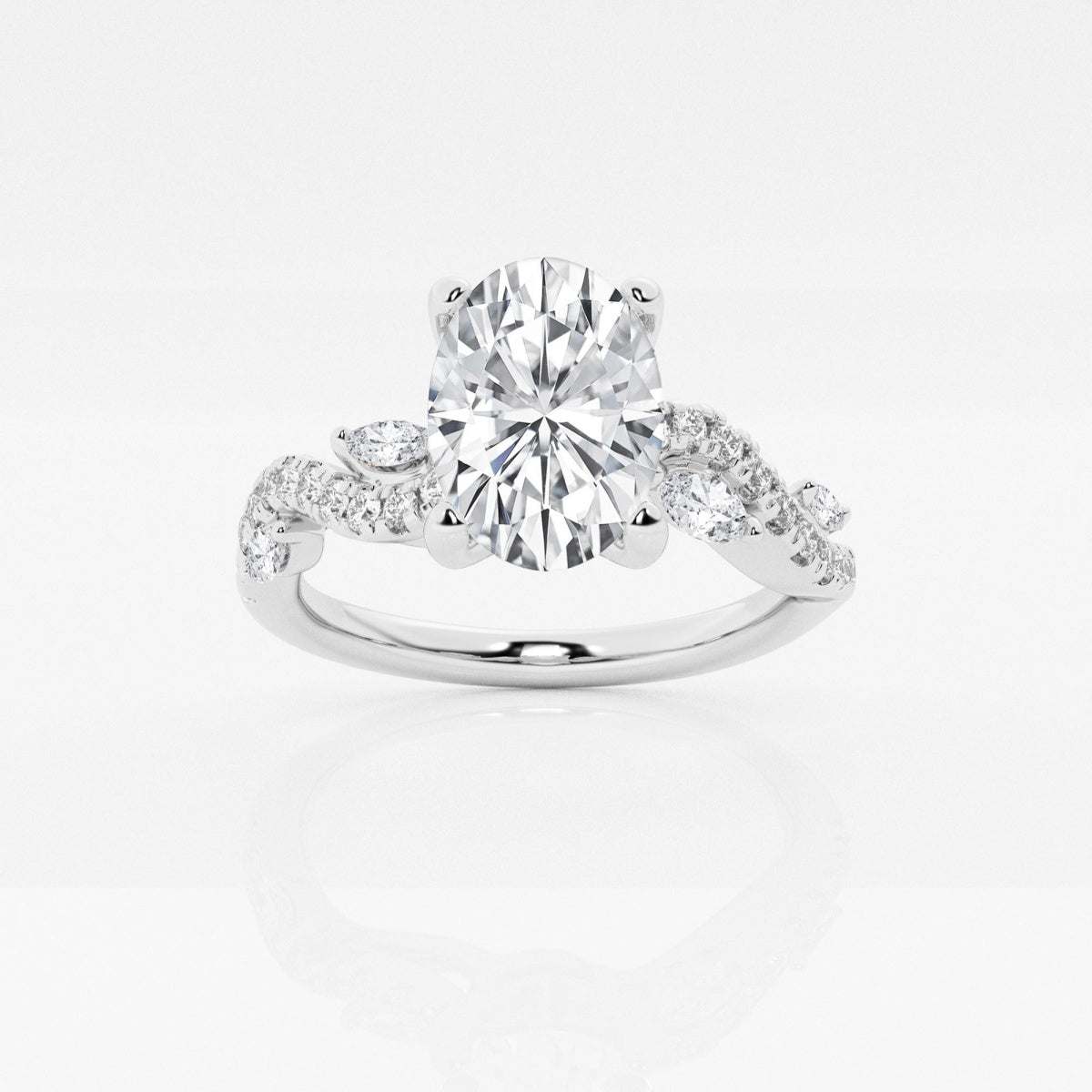 Scarlett - Vine-Inspired Side Stones Engagement Ring