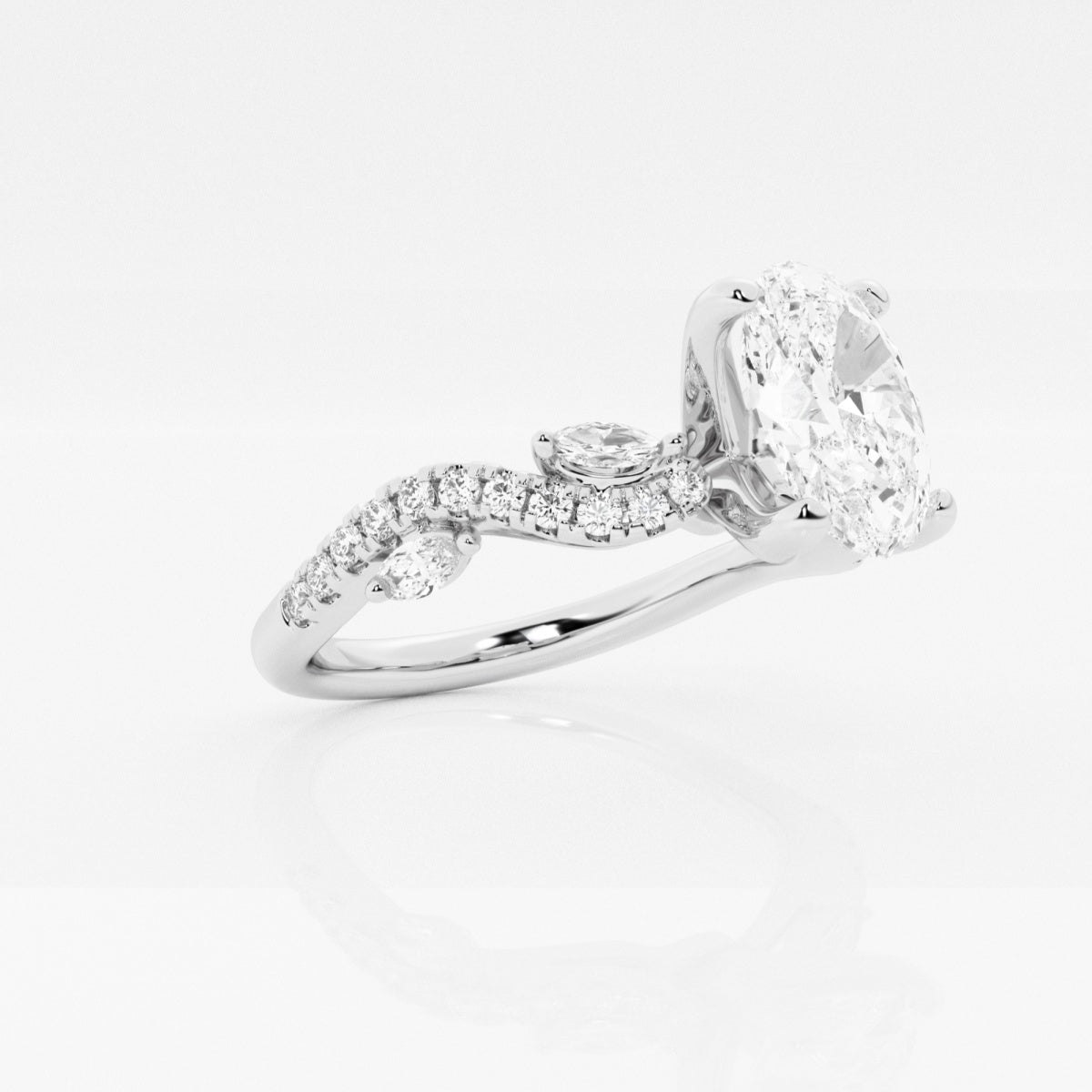 Scarlett - Vine-Inspired Side Stones Engagement Ring