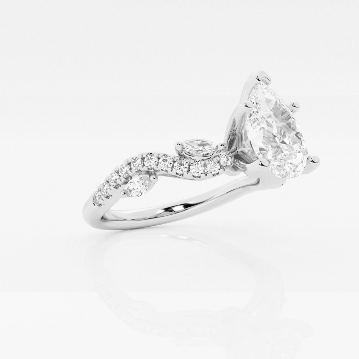 Scarlett - Vine-Inspired Side Stones Engagement Ring