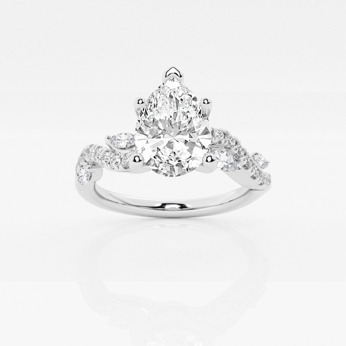 Scarlett - Vine-Inspired Side Stones Engagement Ring