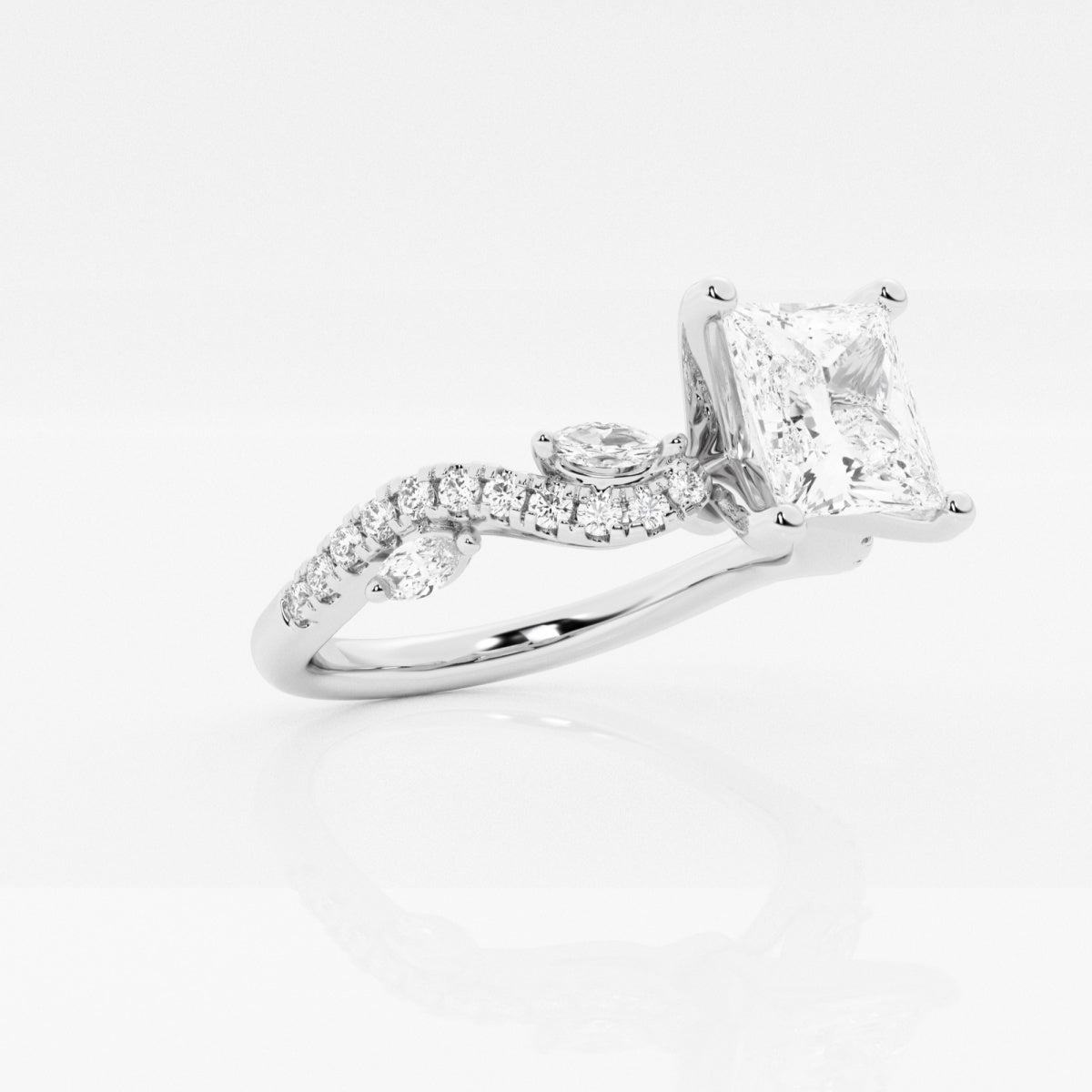 Scarlett - Vine-Inspired Side Stones Engagement Ring