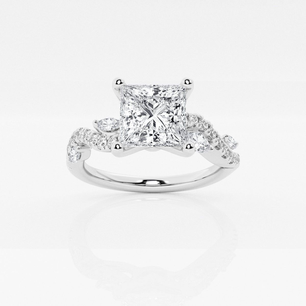 Scarlett - Vine-Inspired Side Stones Engagement Ring