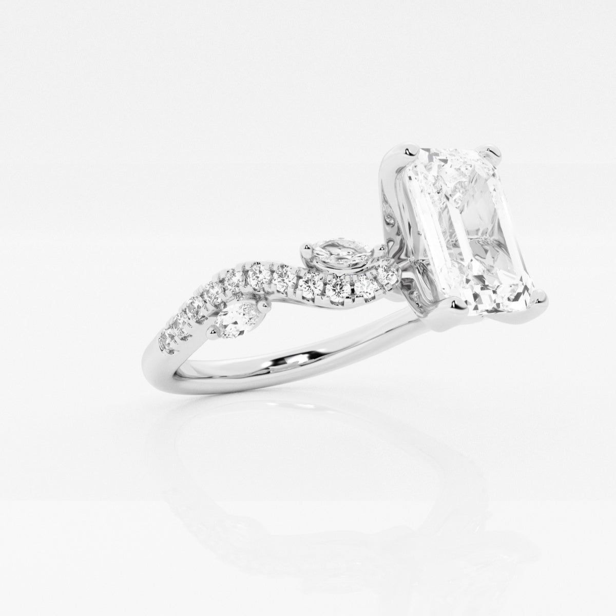 Scarlett - Vine-Inspired Side Stones Engagement Ring