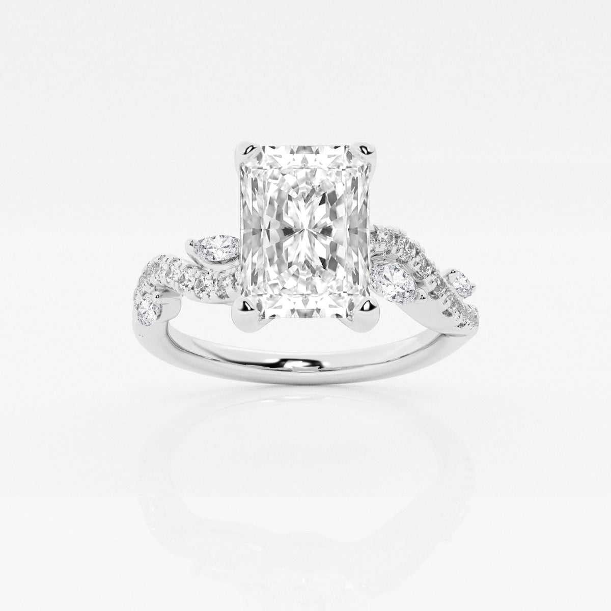 Scarlett - Vine-Inspired Side Stones Engagement Ring
