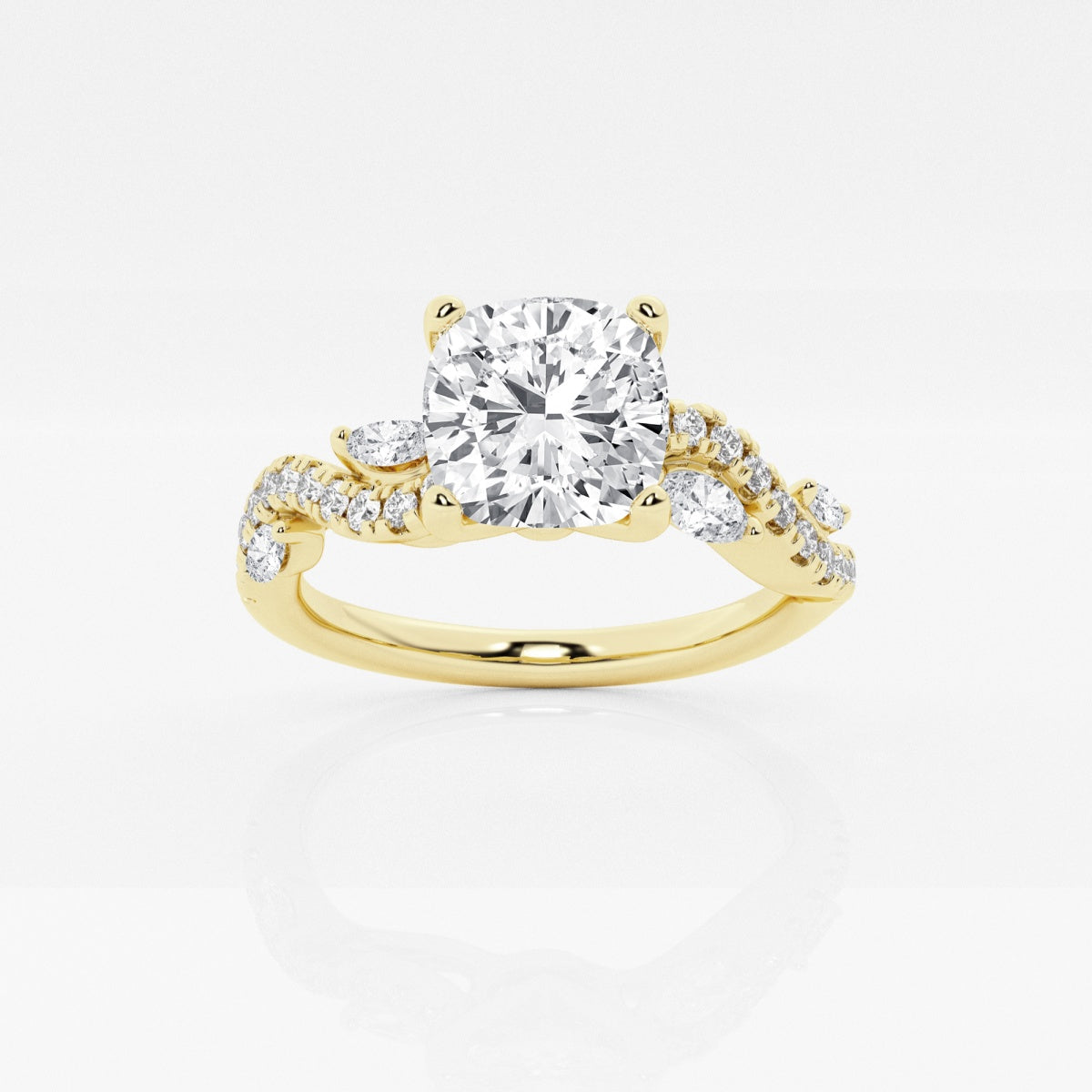 Scarlett - Vine-Inspired Side Stones Engagement Ring