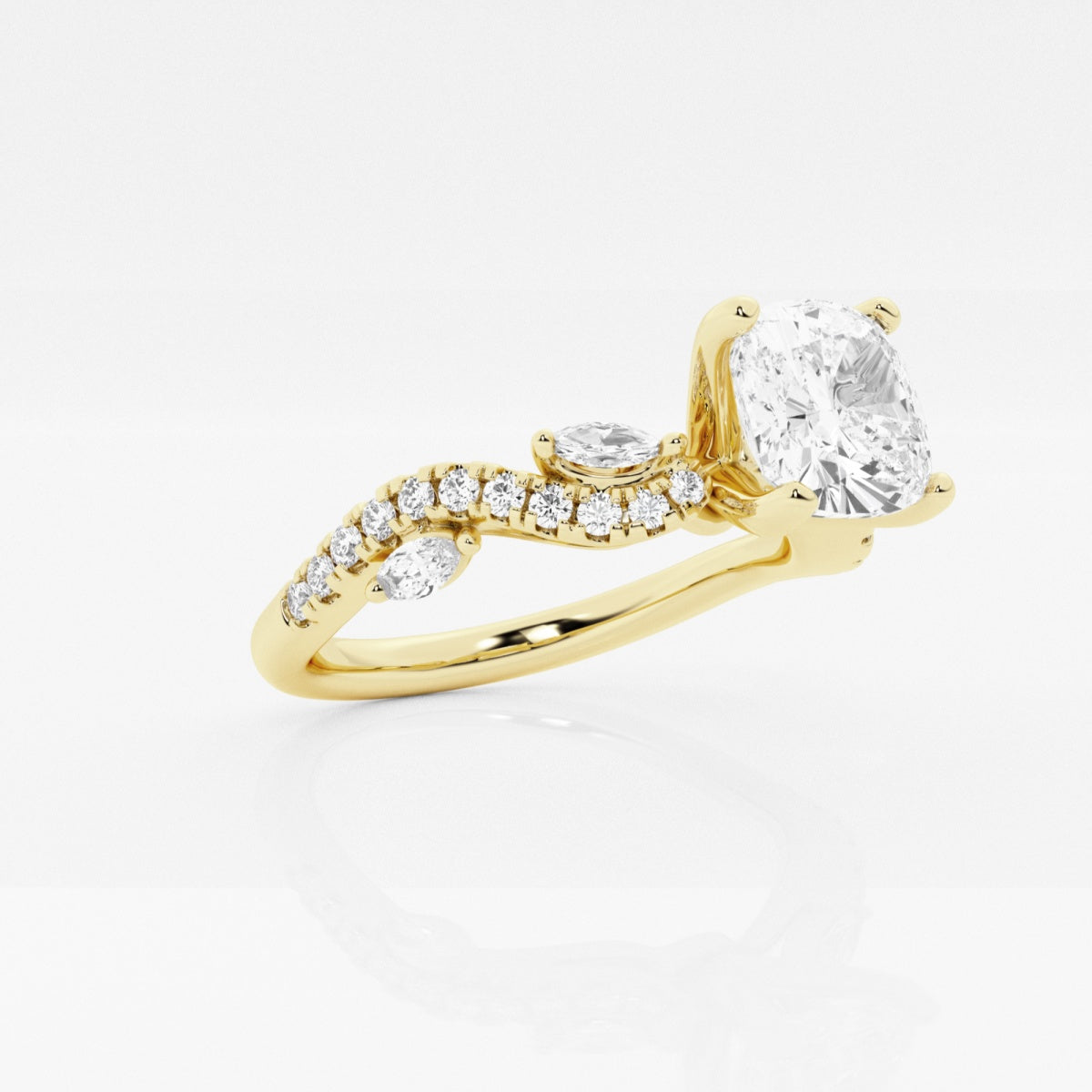 Scarlett - Vine-Inspired Side Stones Engagement Ring