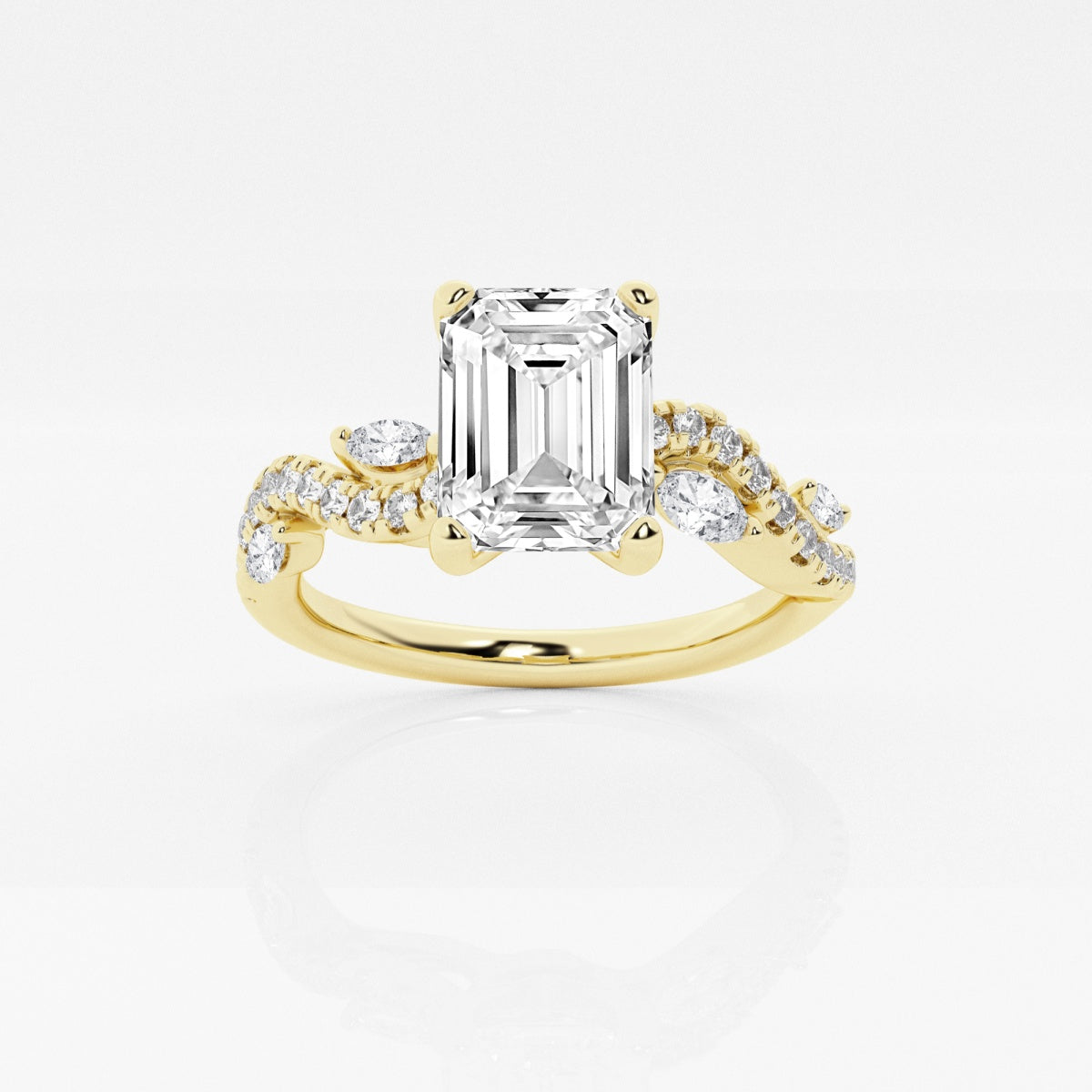 Scarlett - Vine-Inspired Side Stones Engagement Ring