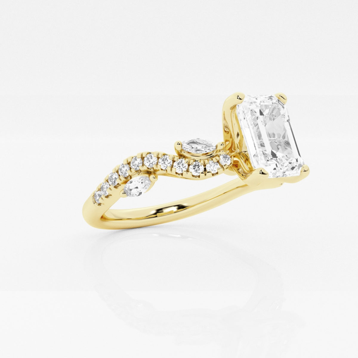 Scarlett - Vine-Inspired Side Stones Engagement Ring