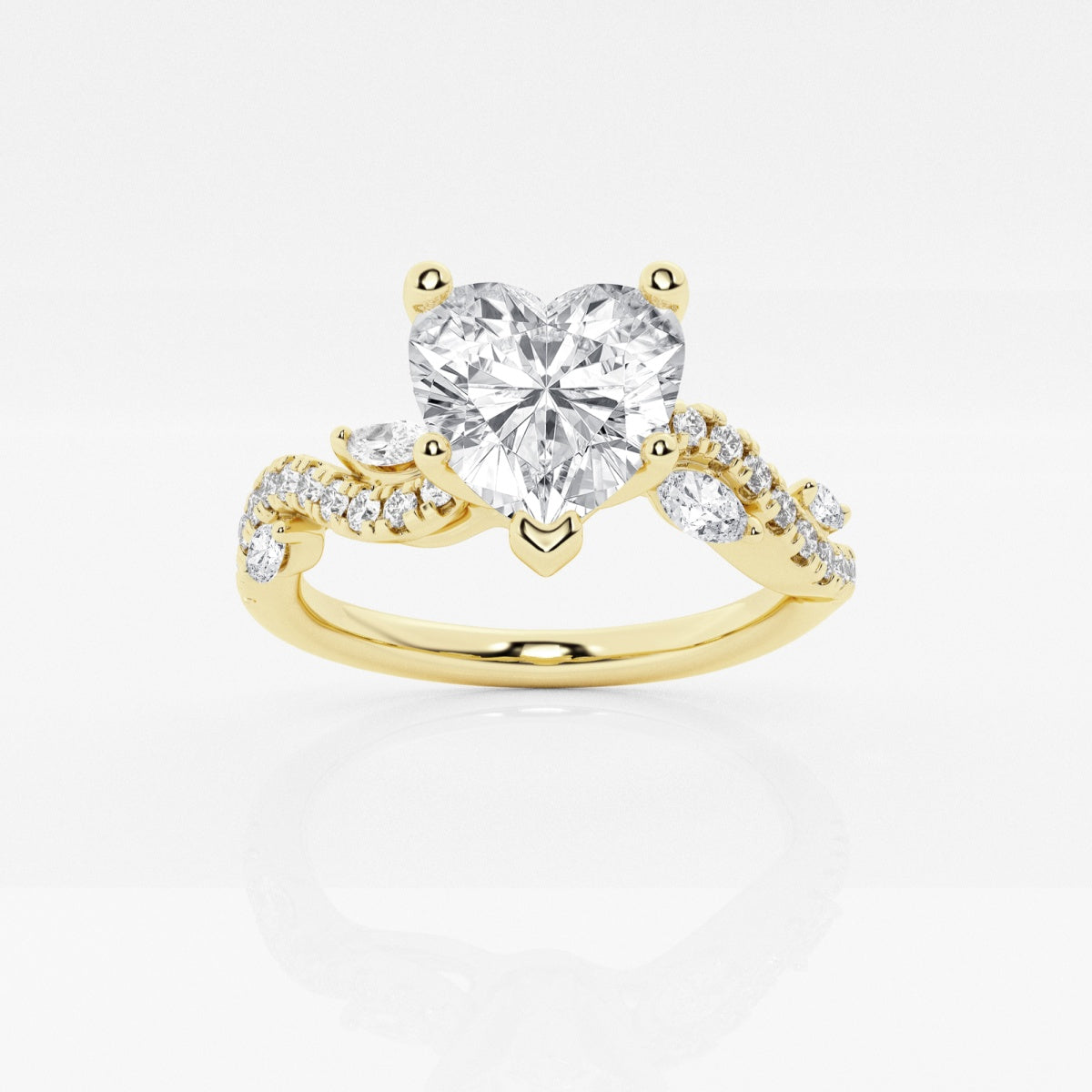 Scarlett - Vine-Inspired Side Stones Engagement Ring