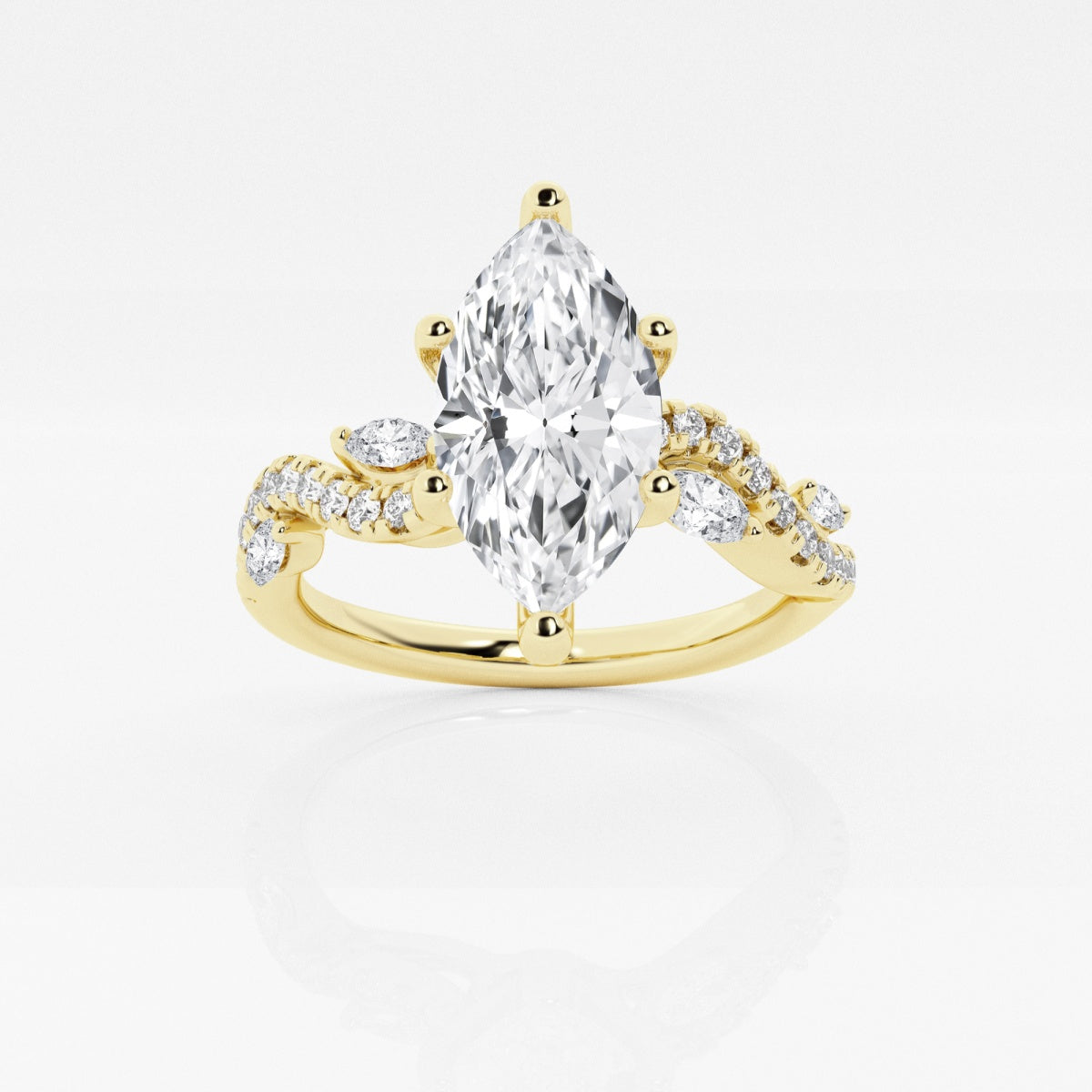 Scarlett - Vine-Inspired Side Stones Engagement Ring