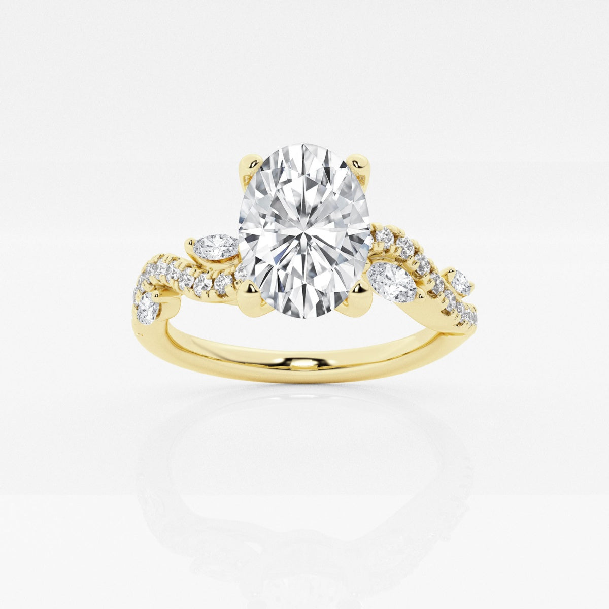 Scarlett - Vine-Inspired Side Stones Engagement Ring