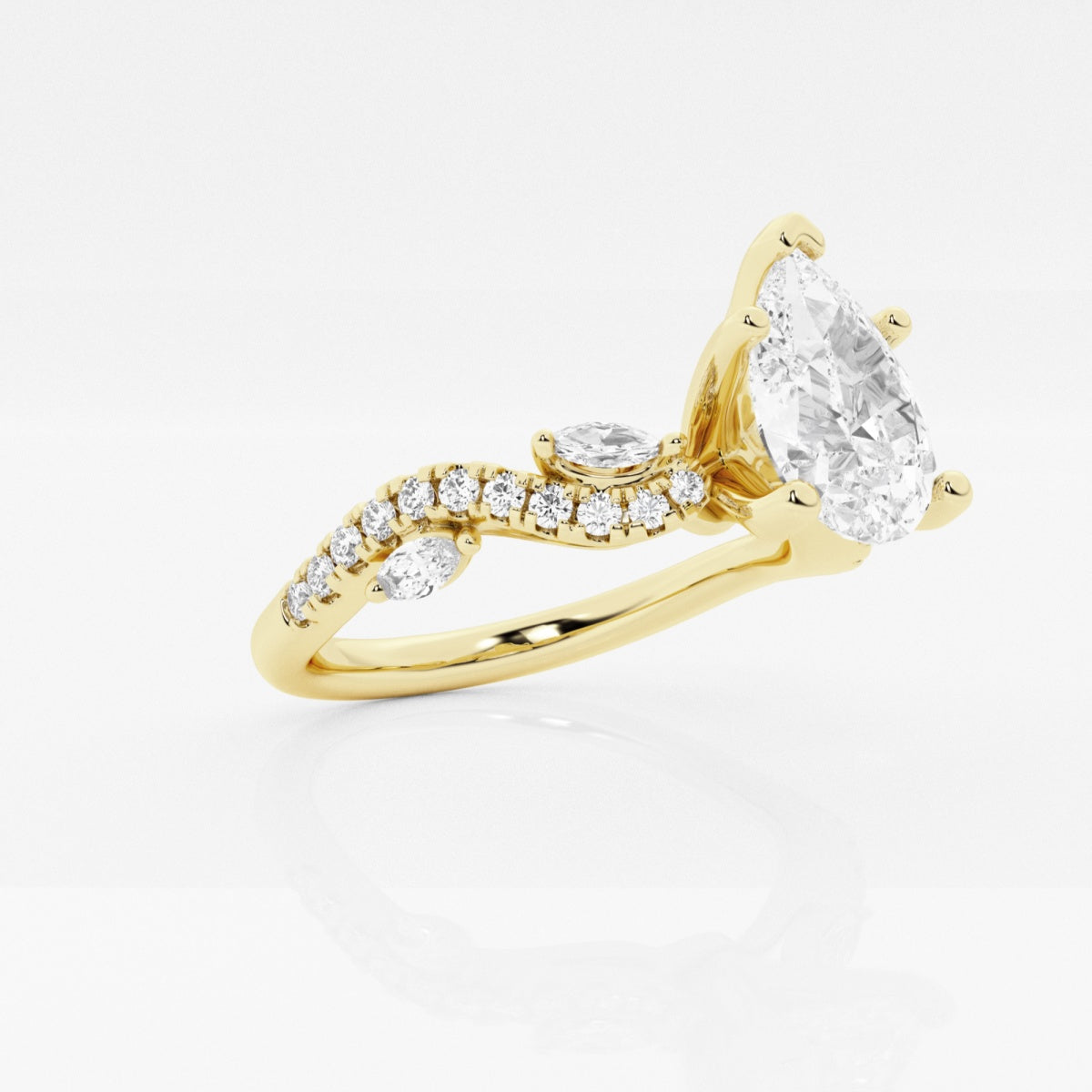 Scarlett - Vine-Inspired Side Stones Engagement Ring