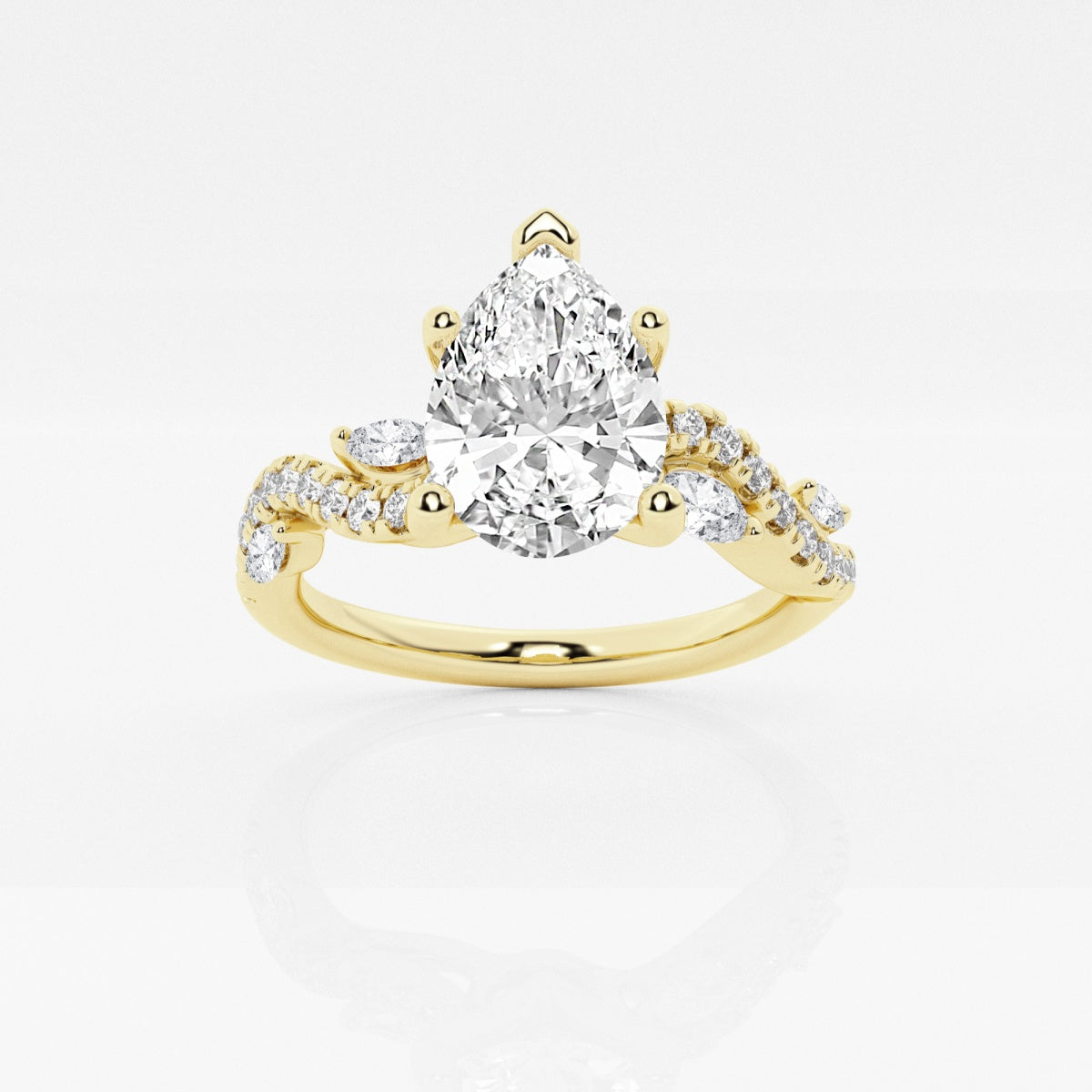 Scarlett - Vine-Inspired Side Stones Engagement Ring