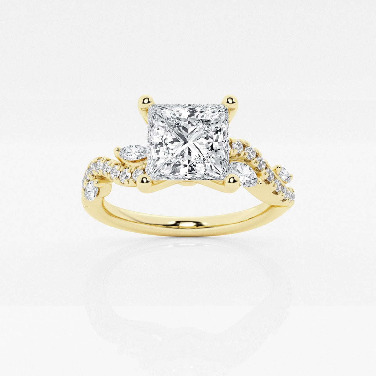 Scarlett - Vine-Inspired Side Stones Engagement Ring