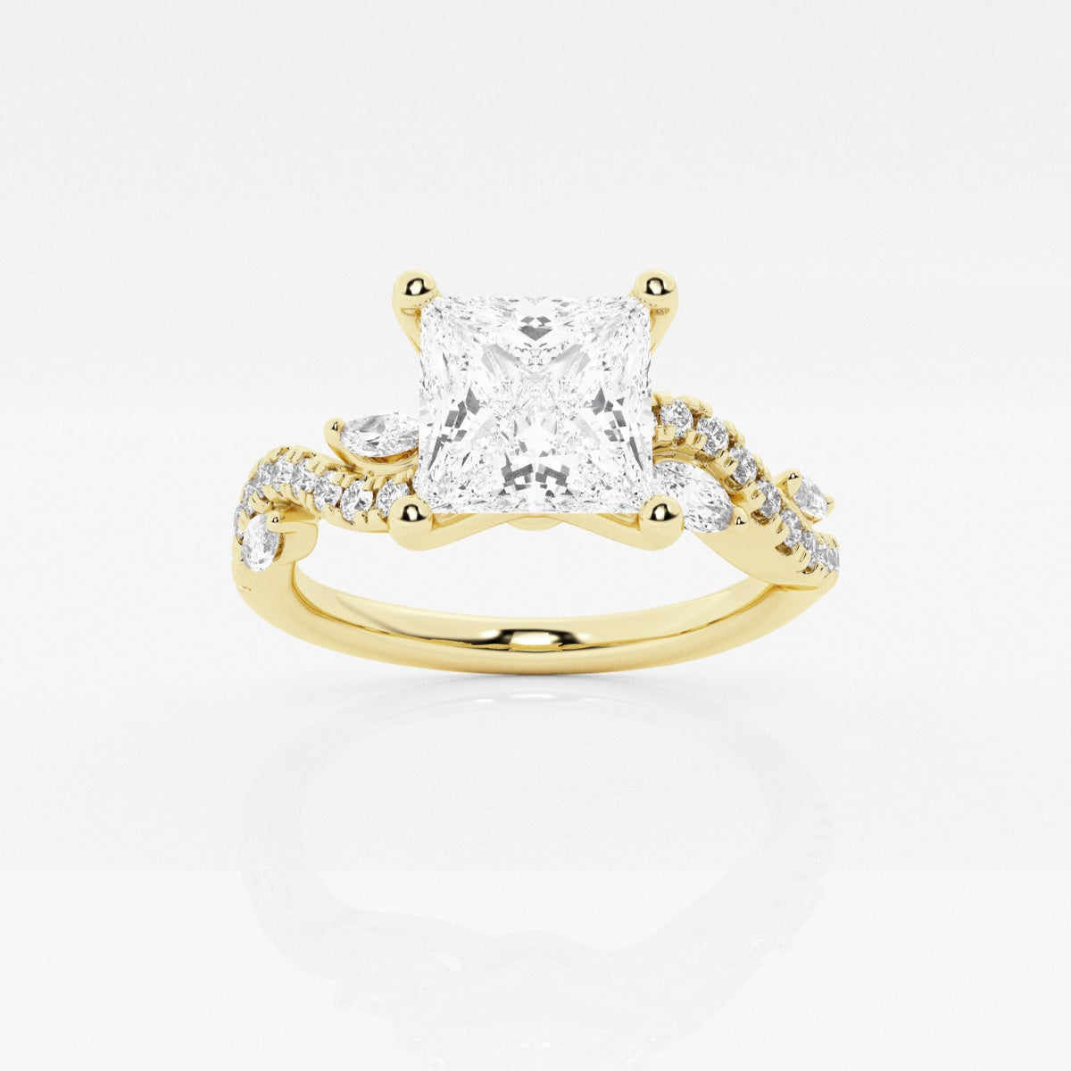 Scarlett - Vine-Inspired Side Stones Engagement Ring