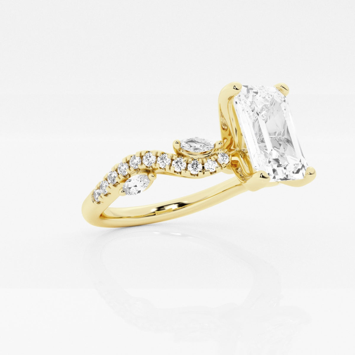 Scarlett - Vine-Inspired Side Stones Engagement Ring