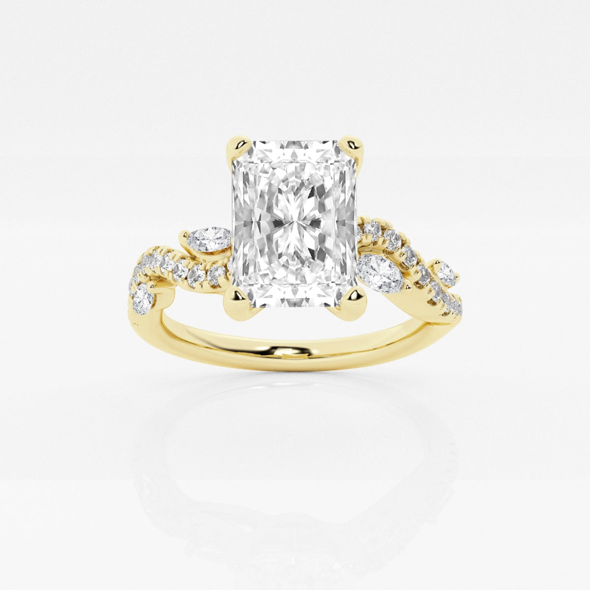 Scarlett - Vine-Inspired Side Stones Engagement Ring