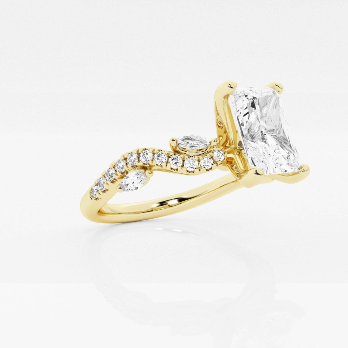 Scarlett - Vine-Inspired Side Stones Engagement Ring