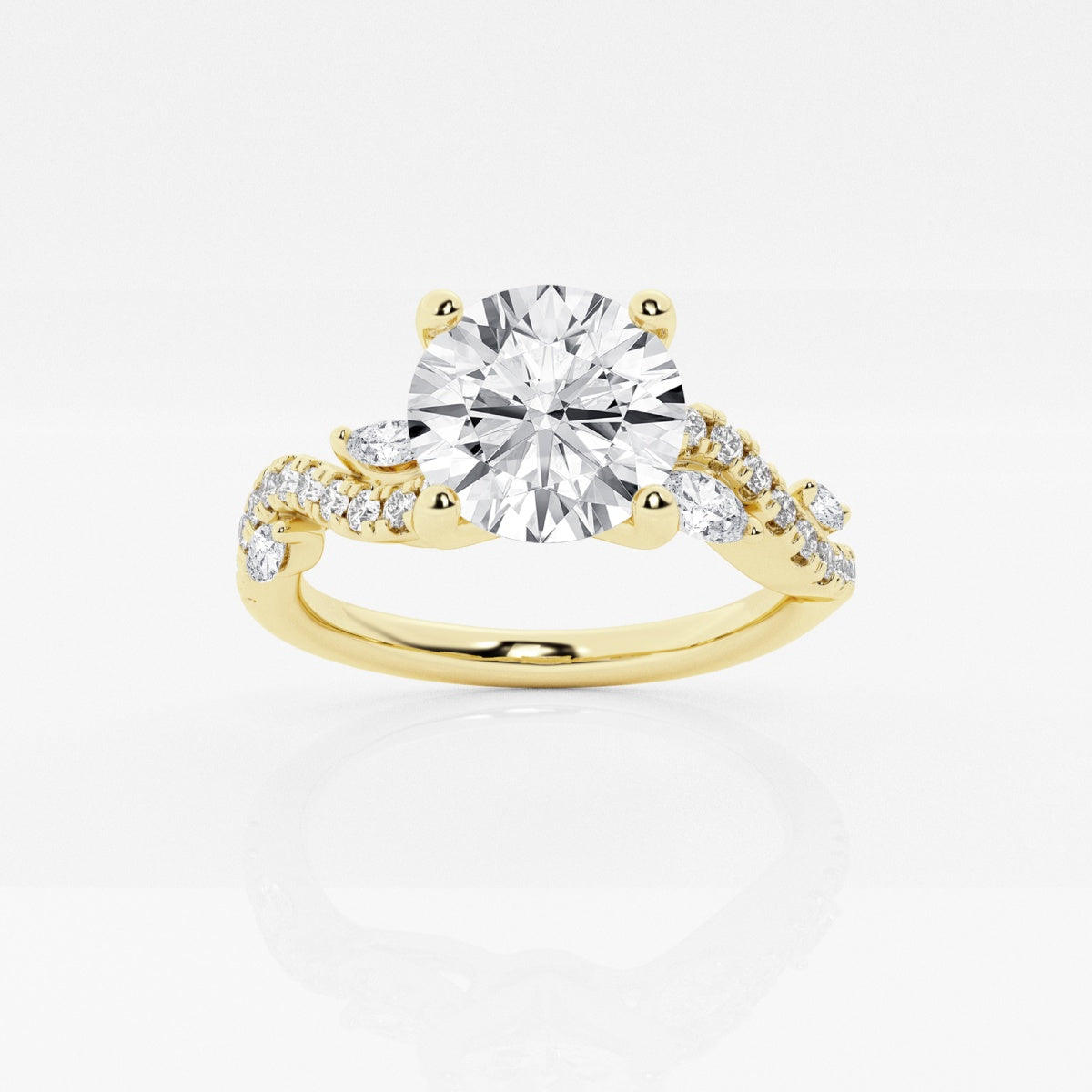 Scarlett - Vine-Inspired Side Stones Engagement Ring