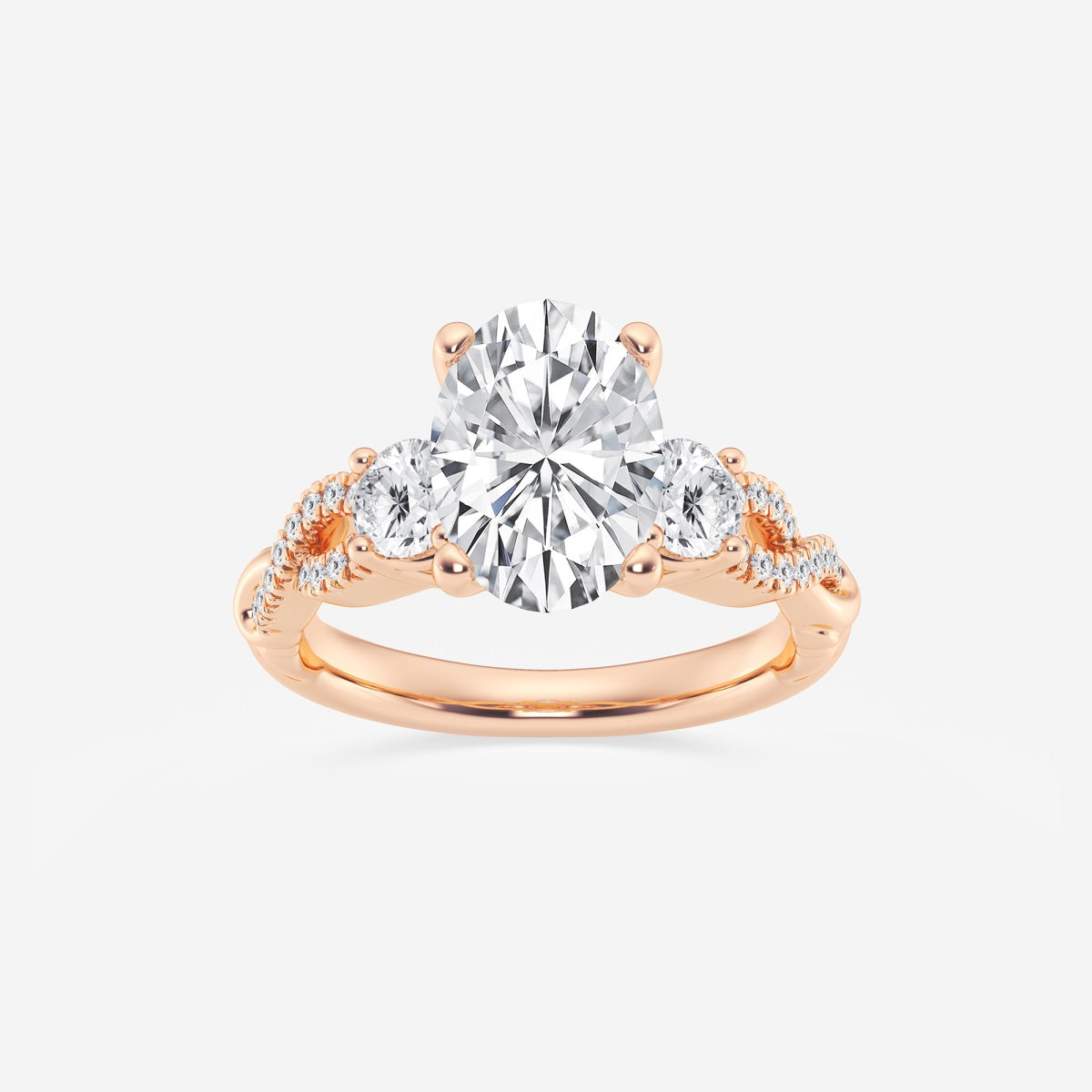Seraphina - Swirl Side Stones Engagement Ring