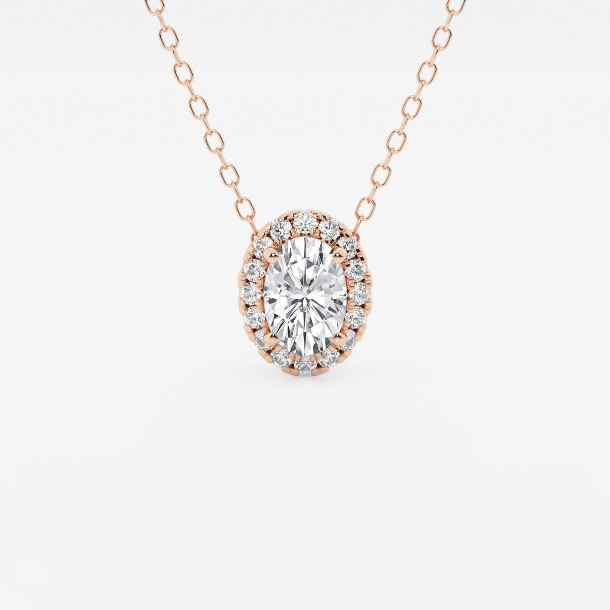 Sienna - Refined Halo Pendant Necklaces