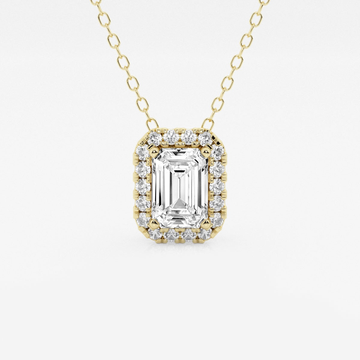 Sienna - Refined Halo Pendant Necklaces