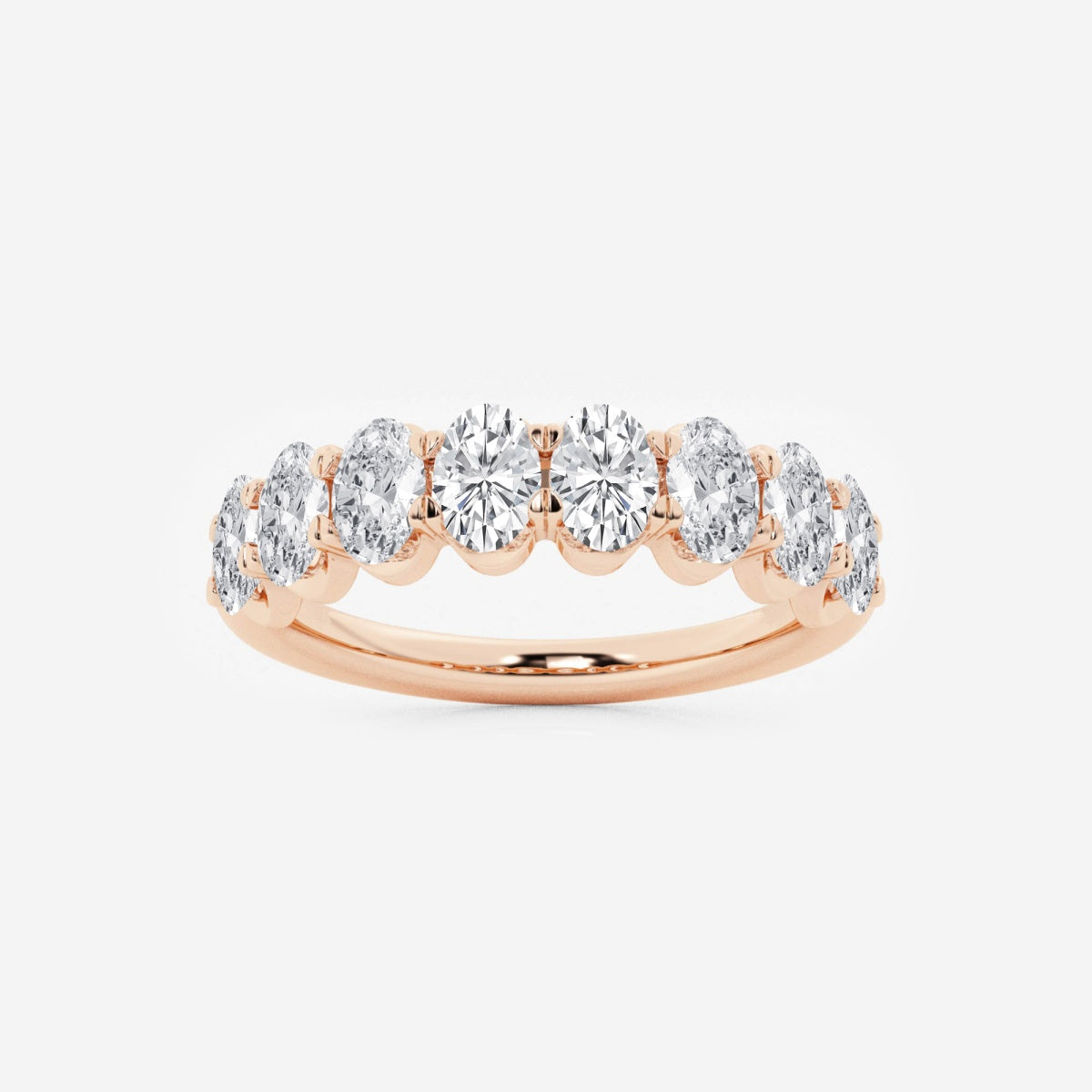 Lucy - Graceful Oval Design Wedding Ring