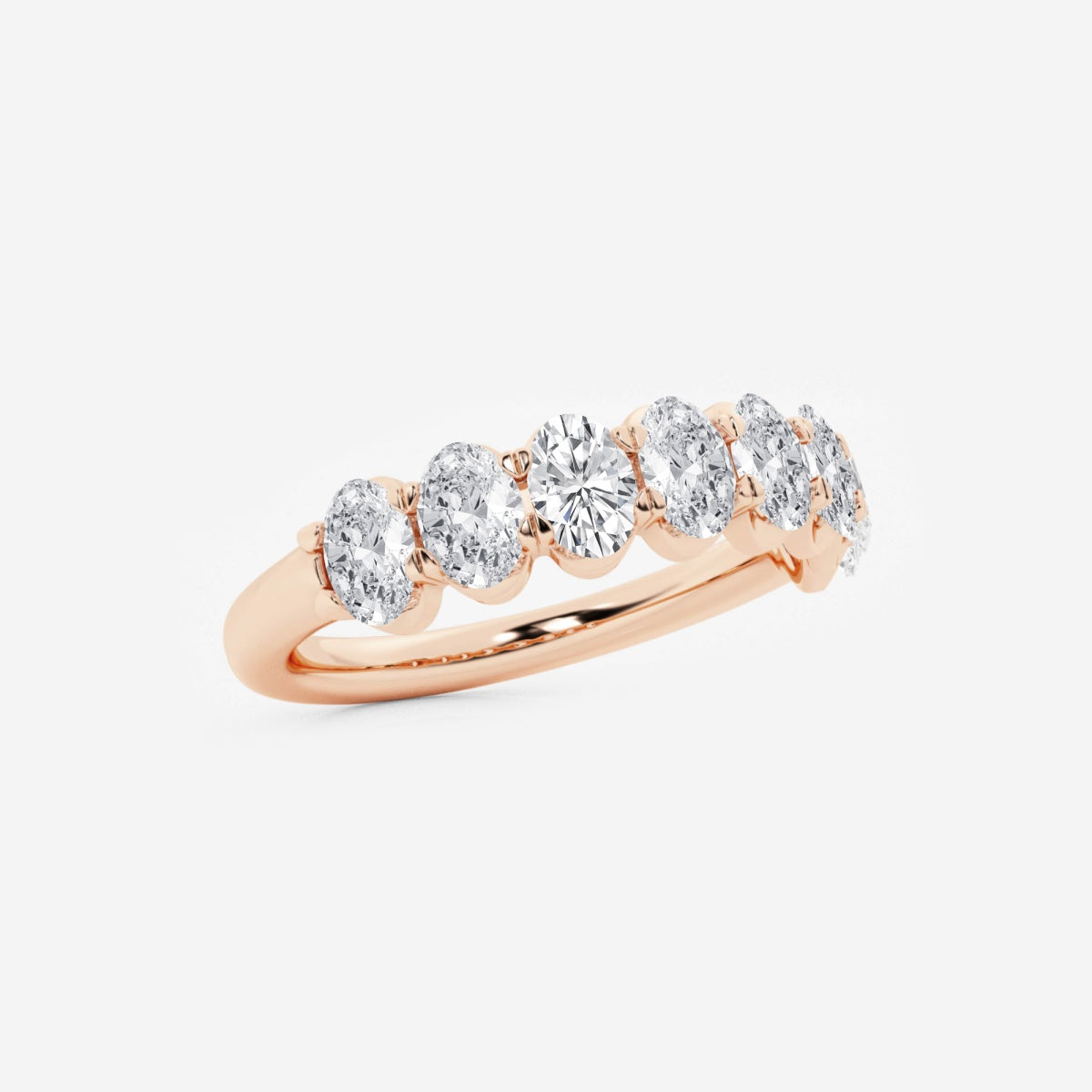 Lucy - Graceful Oval Design Wedding Ring