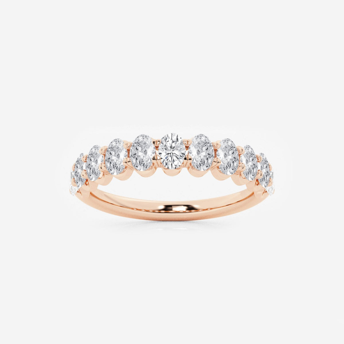 Lucy - Graceful Oval Design Wedding Ring