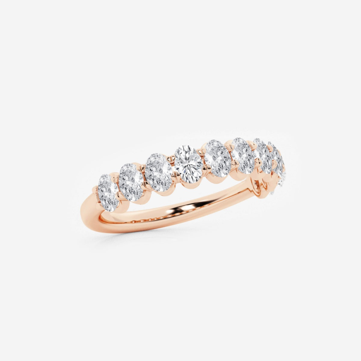 Lucy - Graceful Oval Design Wedding Ring