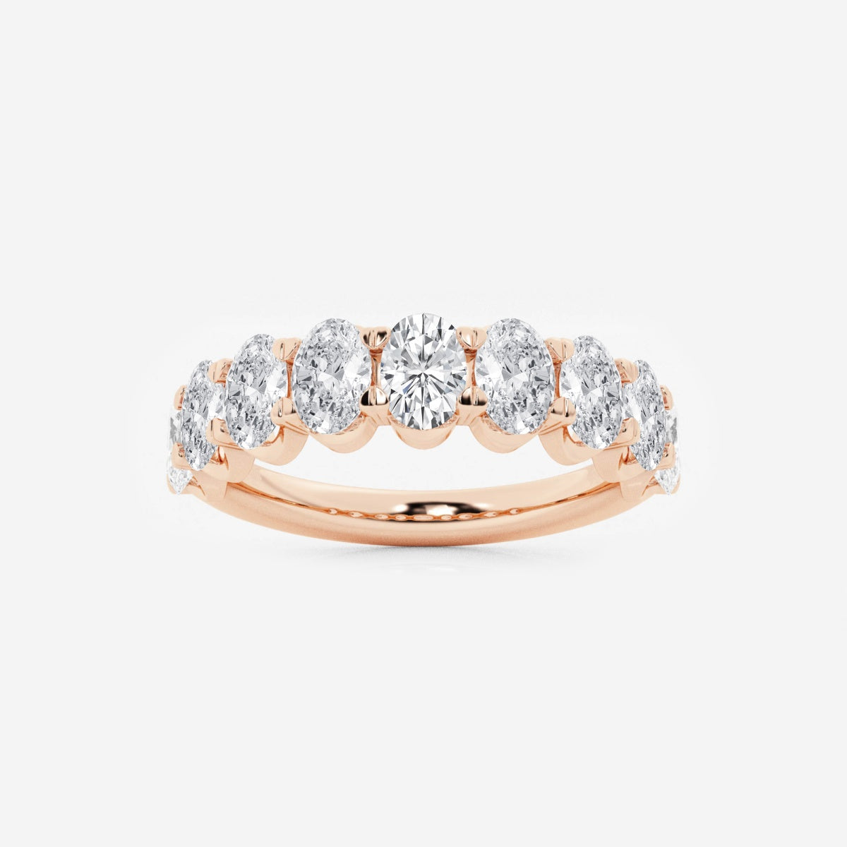Lucy - Graceful Oval Design Wedding Ring